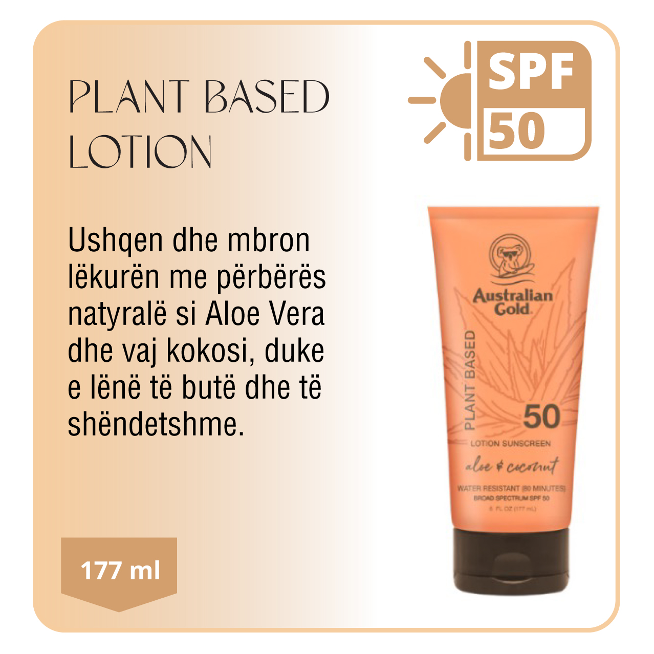 PLANT BASED LOTION SPF50 177 ML