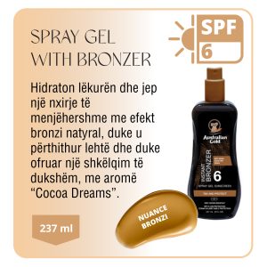AUSTRALIAN GOLD  SPF 6 SPRAY GEL WITH BRONZER 237 ML